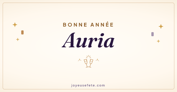 Image « Bonne année Auria » au format large