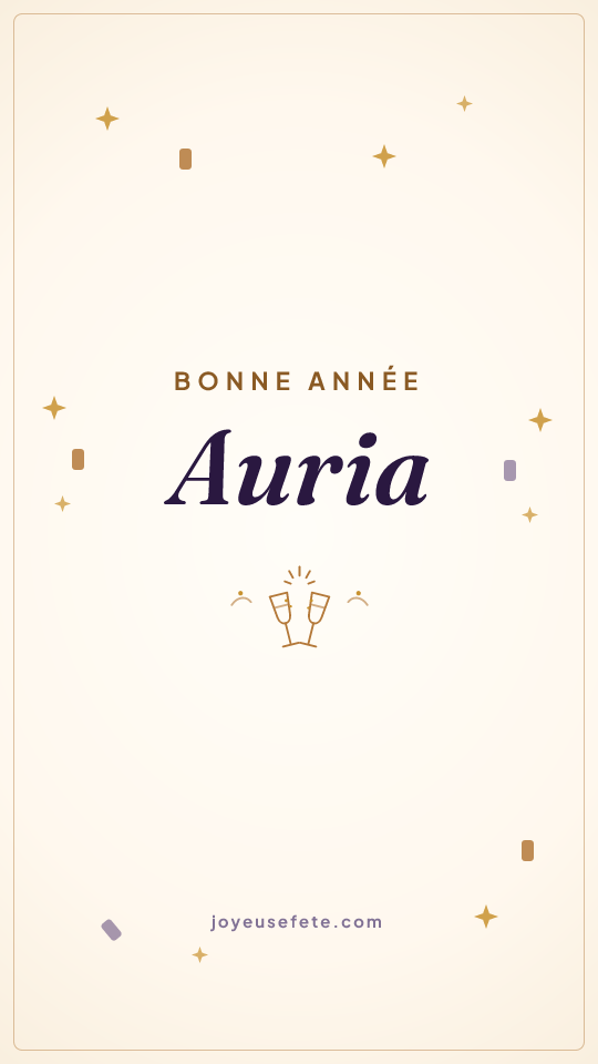 Image « Bonne année Auria » au format story