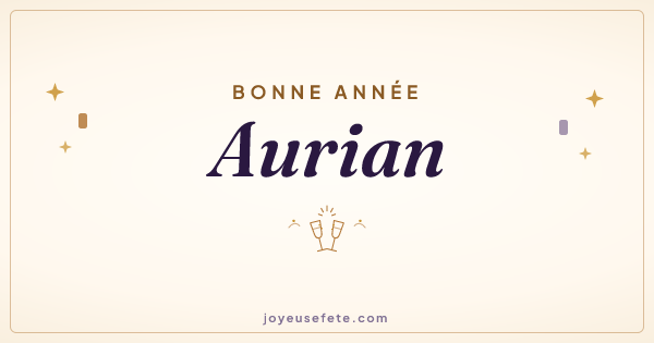 Image « Bonne année Aurian » au format large