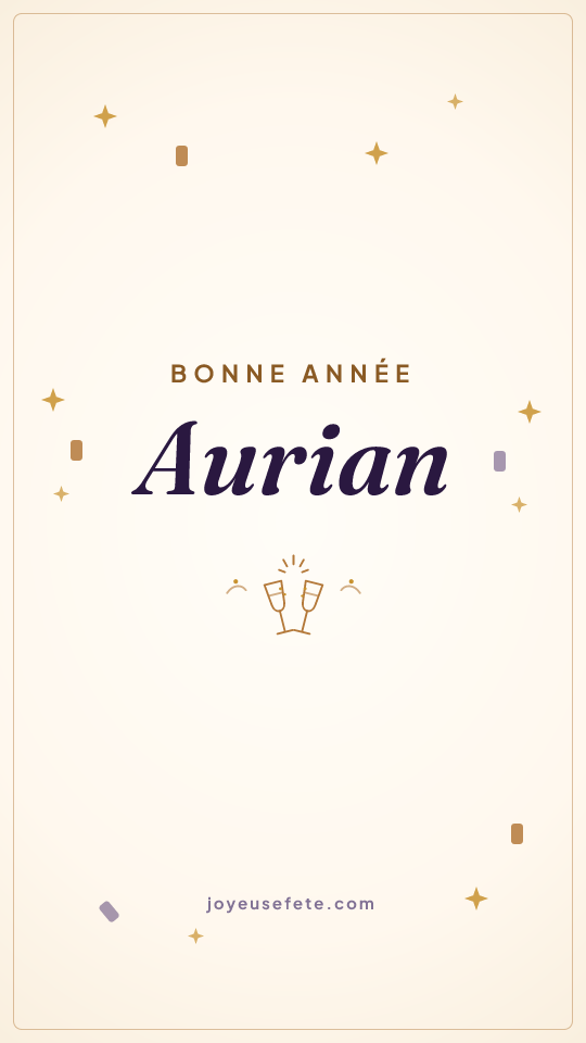 Image « Bonne année Aurian » au format story