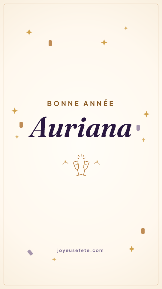 Image « Bonne année Auriana » au format story