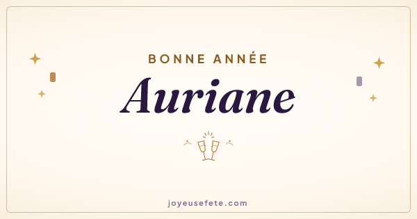 Image « Bonne année Auriane » au format large