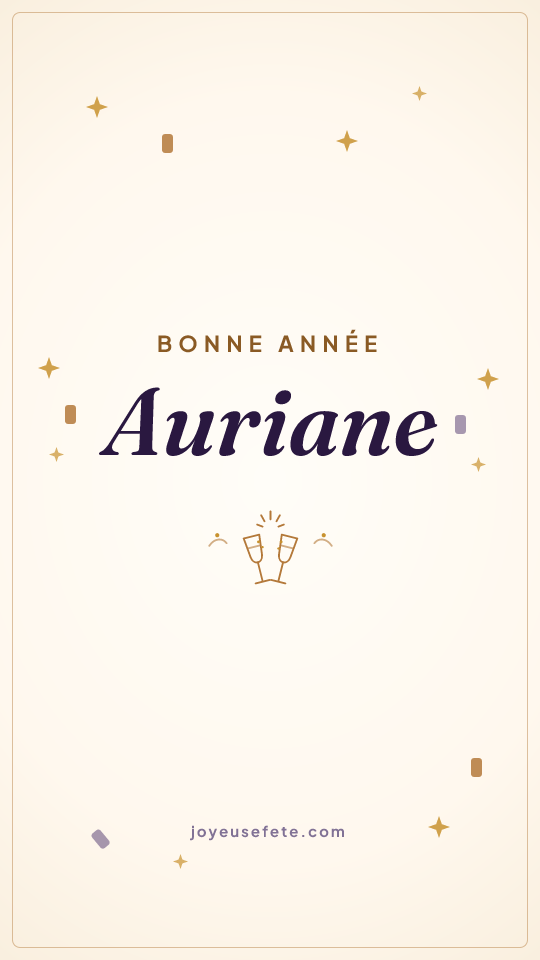Image « Bonne année Auriane » au format story