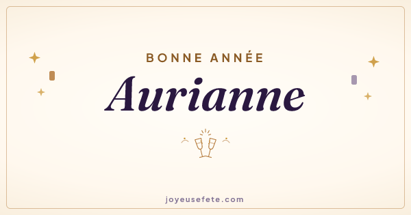 Image « Bonne année Aurianne » au format large