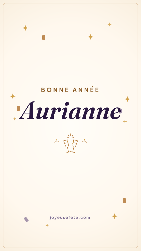Image « Bonne année Aurianne » au format story