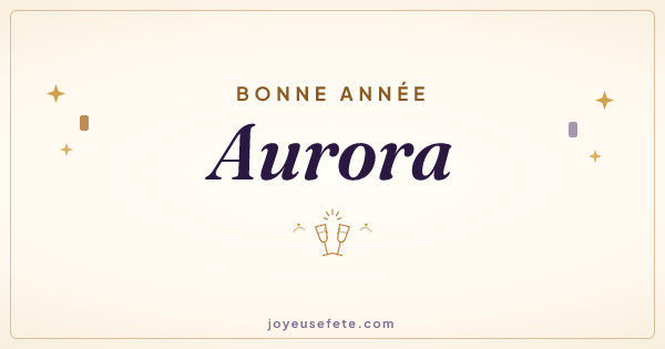 Image « Bonne année Aurora » au format large