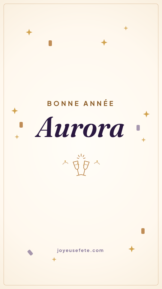 Image « Bonne année Aurora » au format story