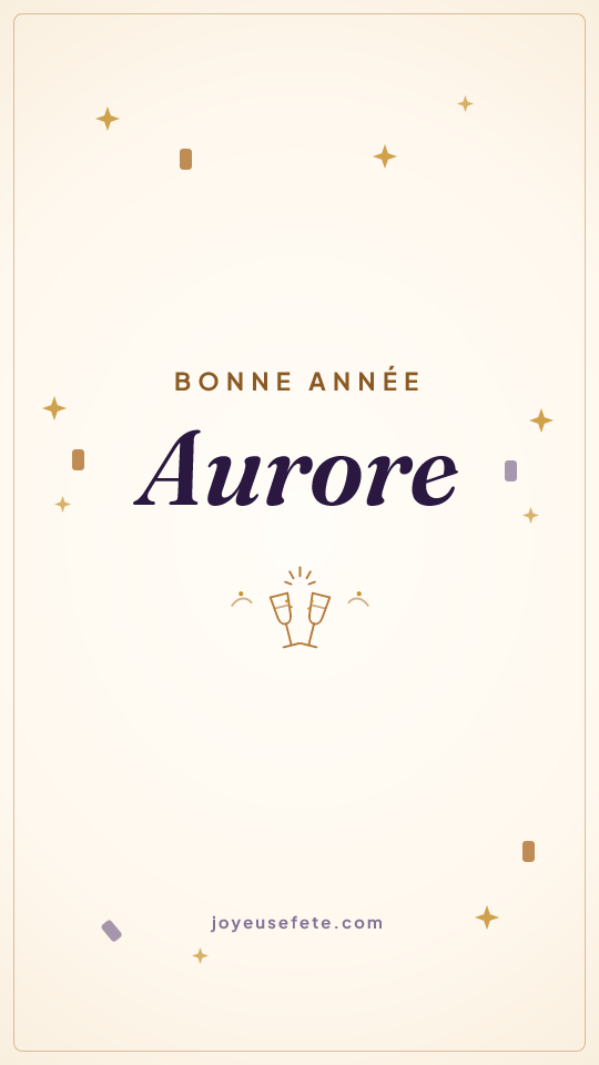 Image « Bonne année Aurore » au format story