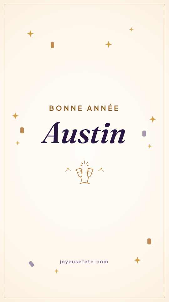 Image « Bonne année Austin » au format story
