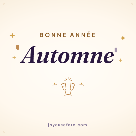 Image carrée « Bonne année Automne » pour WhatsApp