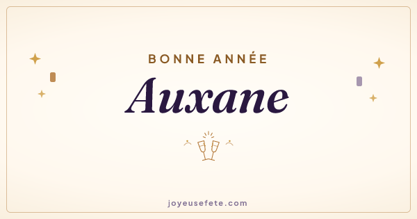 Image « Bonne année Auxane » au format large