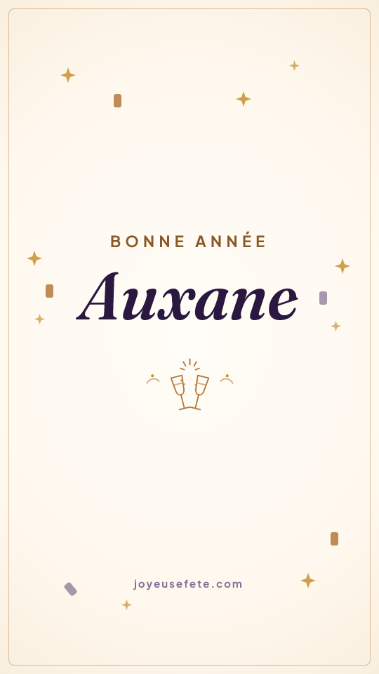 Image « Bonne année Auxane » au format story