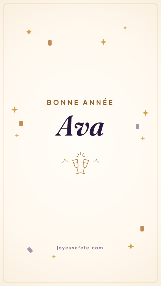 Image « Bonne année Ava » au format story