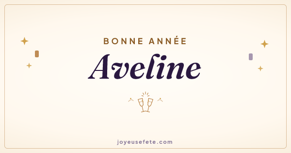 Image « Bonne année Aveline » au format large