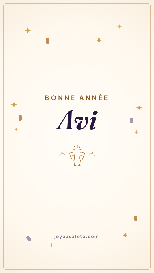Image « Bonne année Avi » au format story
