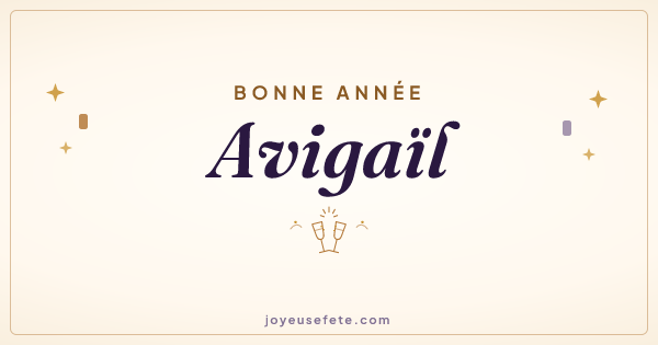 Image « Bonne année Avigaïl » au format large