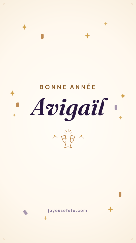 Image « Bonne année Avigaïl » au format story