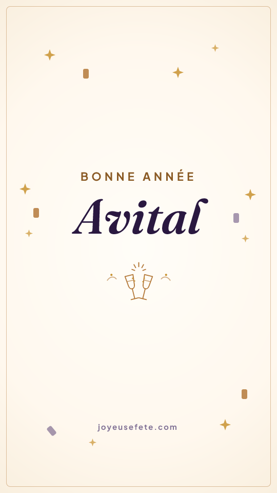 Image « Bonne année Avital » au format story