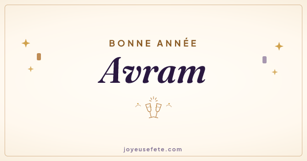 Image « Bonne année Avram » au format large