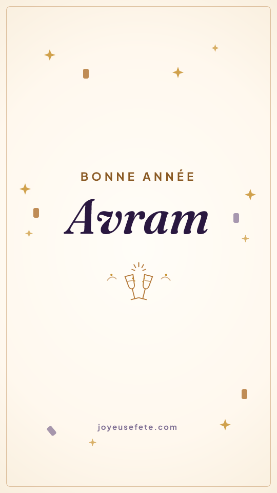 Image « Bonne année Avram » au format story