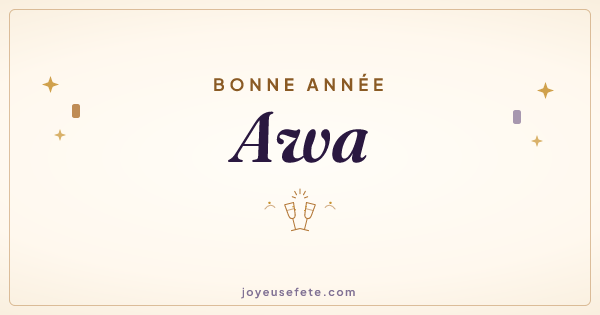 Image « Bonne année Awa » au format large