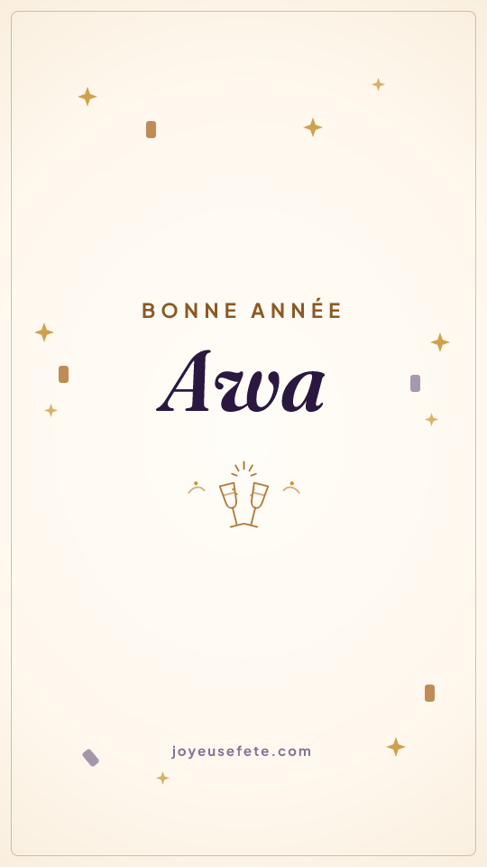 Image « Bonne année Awa » au format story