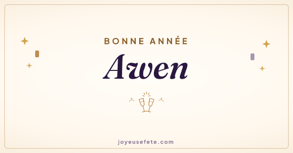 Image « Bonne année Awen » au format large