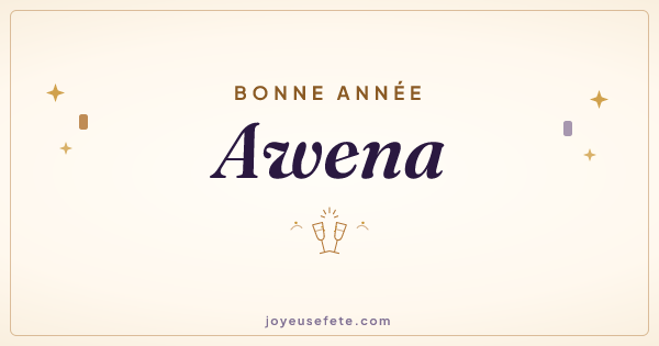 Image « Bonne année Awena » au format large