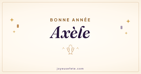 Image « Bonne année Axèle » au format large