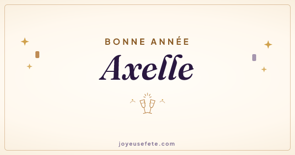Image « Bonne année Axelle » au format large