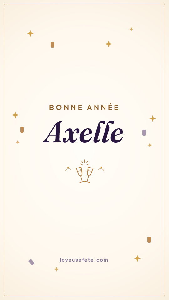 Image « Bonne année Axelle » au format story