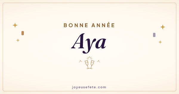 Image « Bonne année Aya » au format large