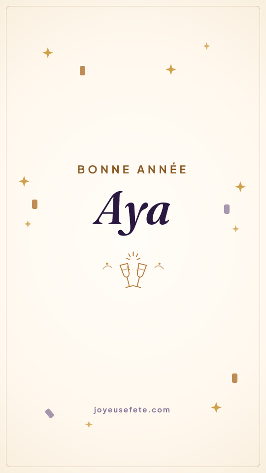 Image « Bonne année Aya » au format story
