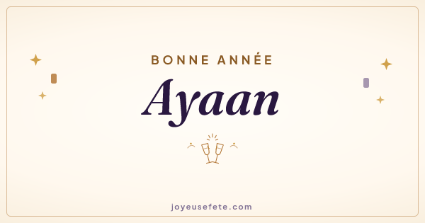 Image « Bonne année Ayaan » au format large