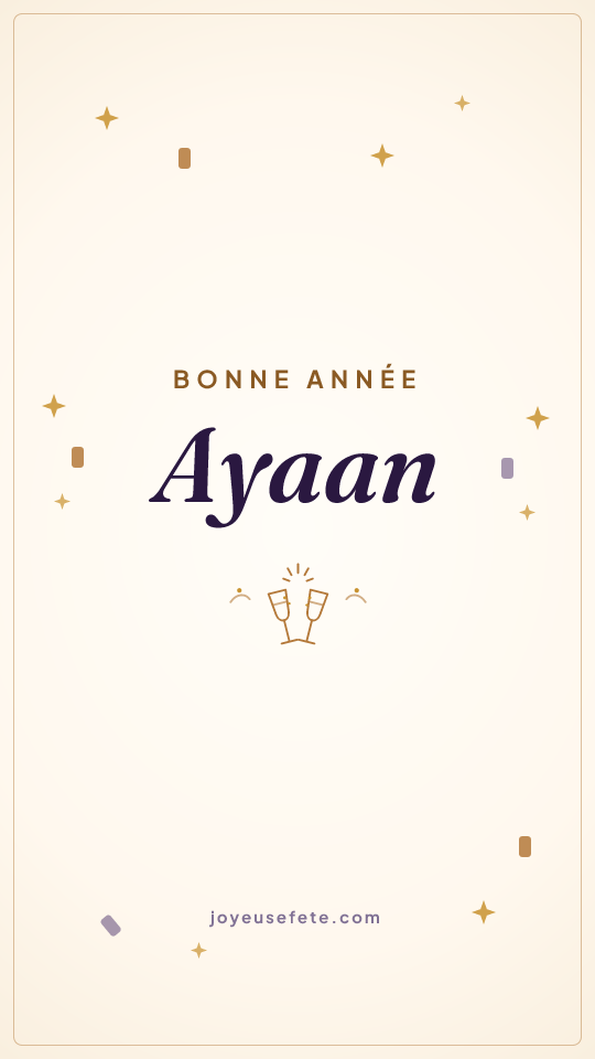 Image « Bonne année Ayaan » au format story