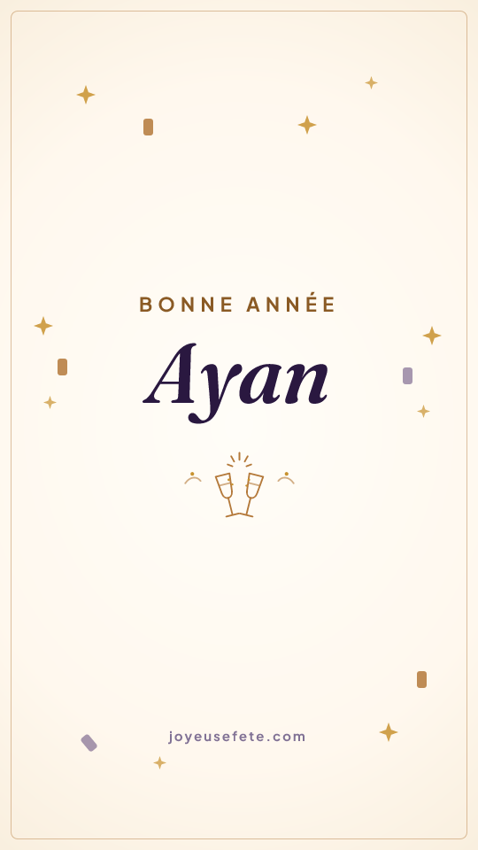 Image « Bonne année Ayan » au format story