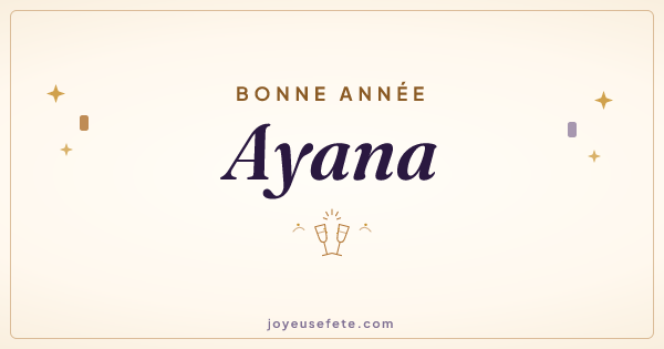 Image « Bonne année Ayana » au format large