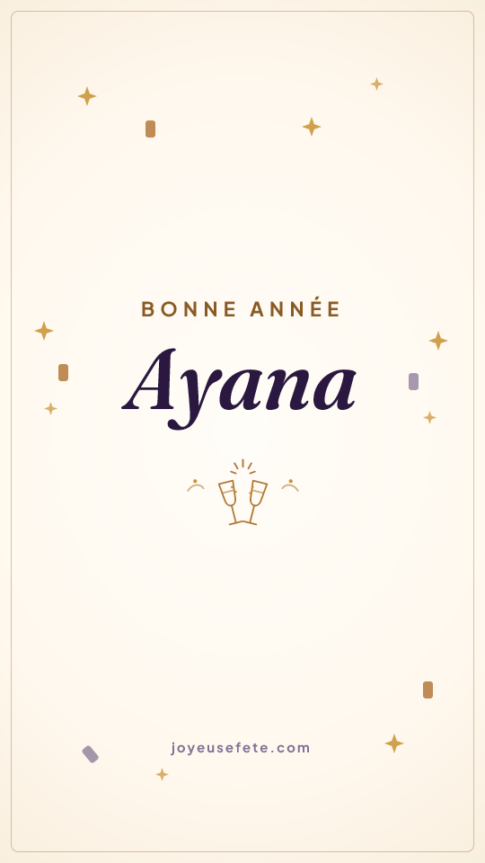 Image « Bonne année Ayana » au format story