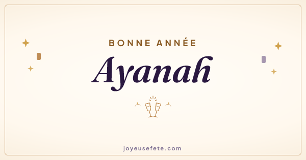 Image « Bonne année Ayanah » au format large