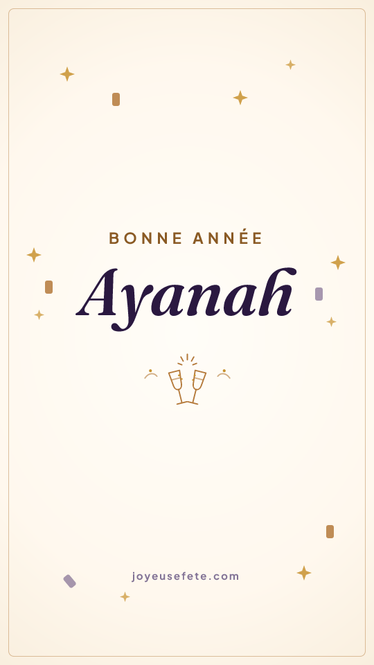 Image « Bonne année Ayanah » au format story