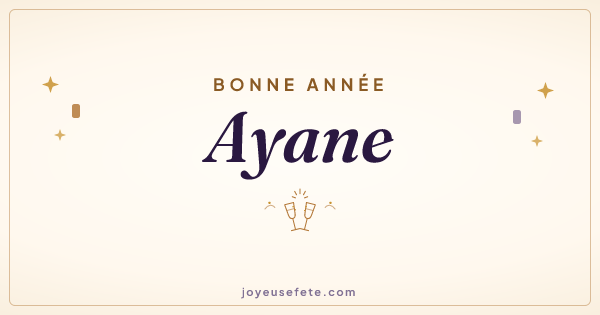 Image « Bonne année Ayane » au format large