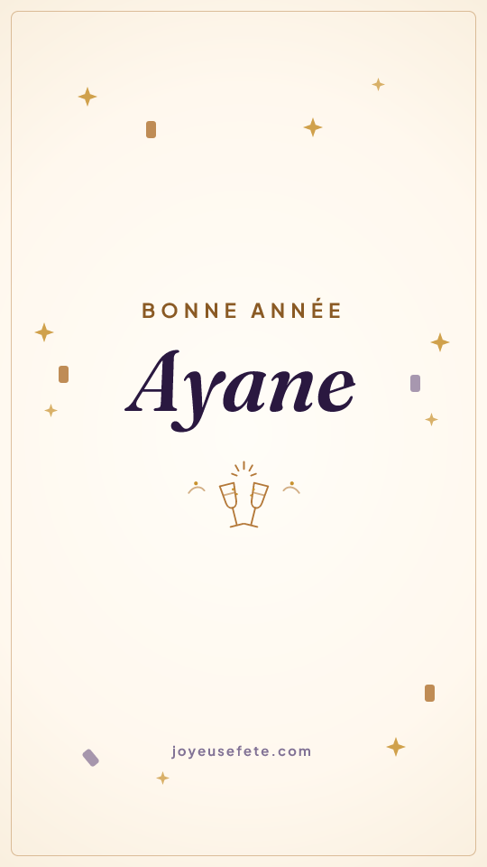 Image « Bonne année Ayane » au format story