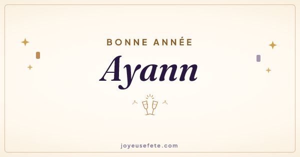 Image « Bonne année Ayann » au format large