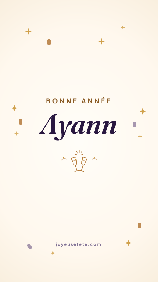 Image « Bonne année Ayann » au format story