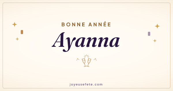 Image « Bonne année Ayanna » au format large
