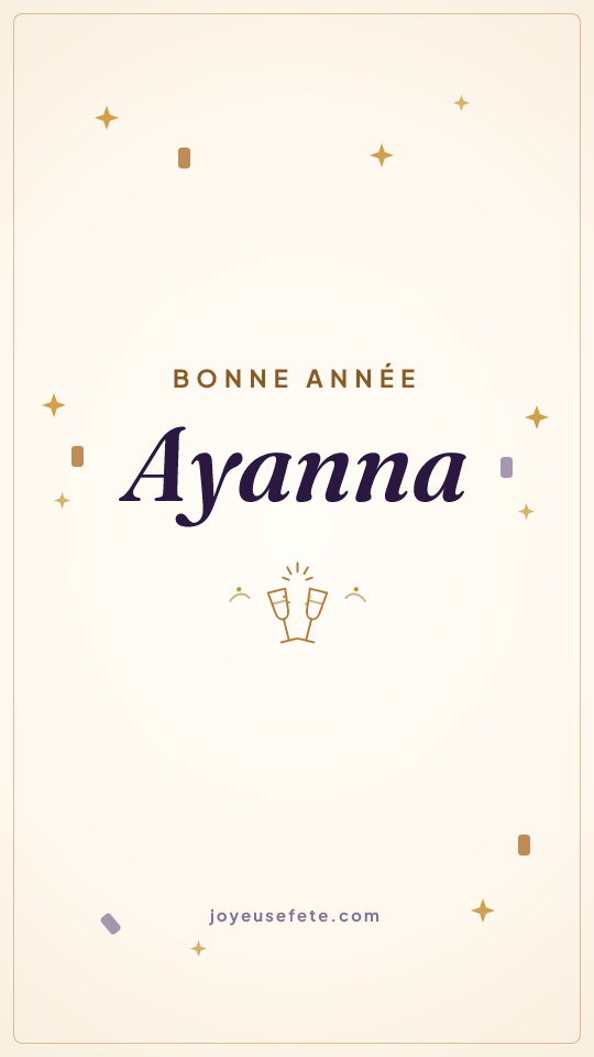 Image « Bonne année Ayanna » au format story