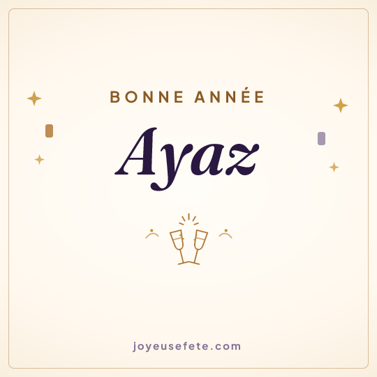 Image carrée « Bonne année Ayaz » pour WhatsApp