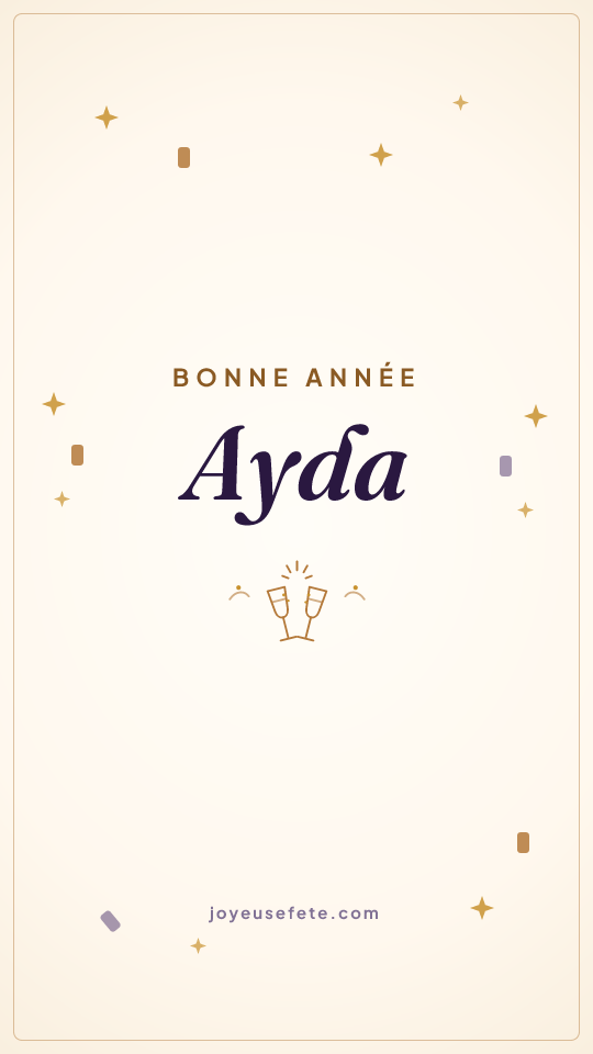 Image « Bonne année Ayda » au format story