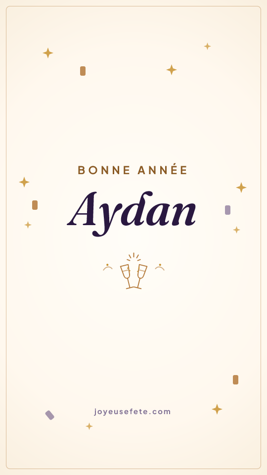 Image « Bonne année Aydan » au format story