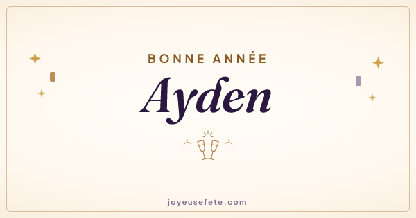 Image « Bonne année Ayden » au format large